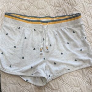 P.J. Salvage Gray and Yellow Tree Print Shorts
